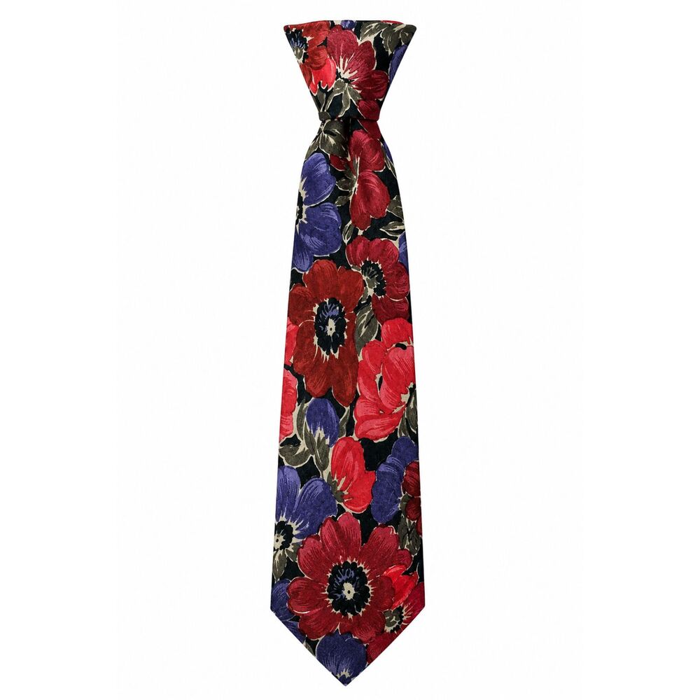 Guy Laroche Paris Monsieur‎ 100% Silk Floral Tie Designer Mens Necktie